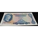 A 1957 O'Brien First Series Five Pound Note. A06 434876. B277. Extra fine plus condition in a