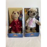 Two YAKOVS MEERCATS Sergei and Alexander in original boxes with certificates of authenticity and
