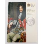 A Royal Mint Restoration of the Monarchy Uncirculated Five Pound Coin. As new, in original