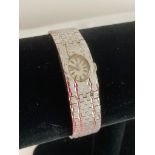 Ladies vintage ROTARY 1950/60?s Bracelet wristwatch In silver tone having manual winding and oval