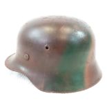 WW2 German M40 Helmet and liner in Normandy Camouflage