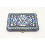 A Breath-taking Antique Russian Enamel Cloisonné Solid Silver Cigarette Case. Excellent condition.