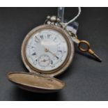 Antique solid silver pocket watch, was made for Persian Ottoman market with Persian calligraphy,