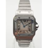 CARTIER TANK WATCH STAINLESS STEEL ROMAN NUMERAL 24MM