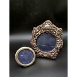 Two Antique Solid Silver Photo Frames. Hallmarks for London 1903. total weight 265g. Largest frame