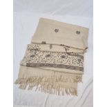 A Hand-Embroidered Kashmir Wool Shawl. 90 x 70cm.