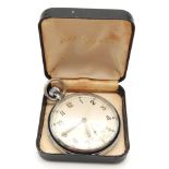 A Very Good Condition Full Working Order WW2 Military Pocket Watch with Broad Arrow and Number on