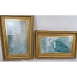 Two Framed Oil on Canvas - Forest-Fairies Artworks. 39 x 74cm internal measurement.