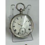 Antique gents silver pocket watch ( Working ) but no guarantees