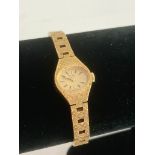 Ladies vintage BENTIMA STAR 1950/60?s wristwatch in gold tone and having an oval face with