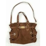 A Michael Kors Genuine Leather and Suede Brown Tote Bag. Excellent condition - As new. 44 x 32cm.