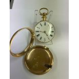 Antique verge fusee pocket watch ticking but no guarantees