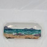 A Vintage Scottish Hand-Painted Ceramic Large Dish - Known as a Highland Platter! Signed on the back