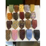 Selection of 20 top quality SILK TIES mainly by CAVANAGH of LONDON in new and unused condition.