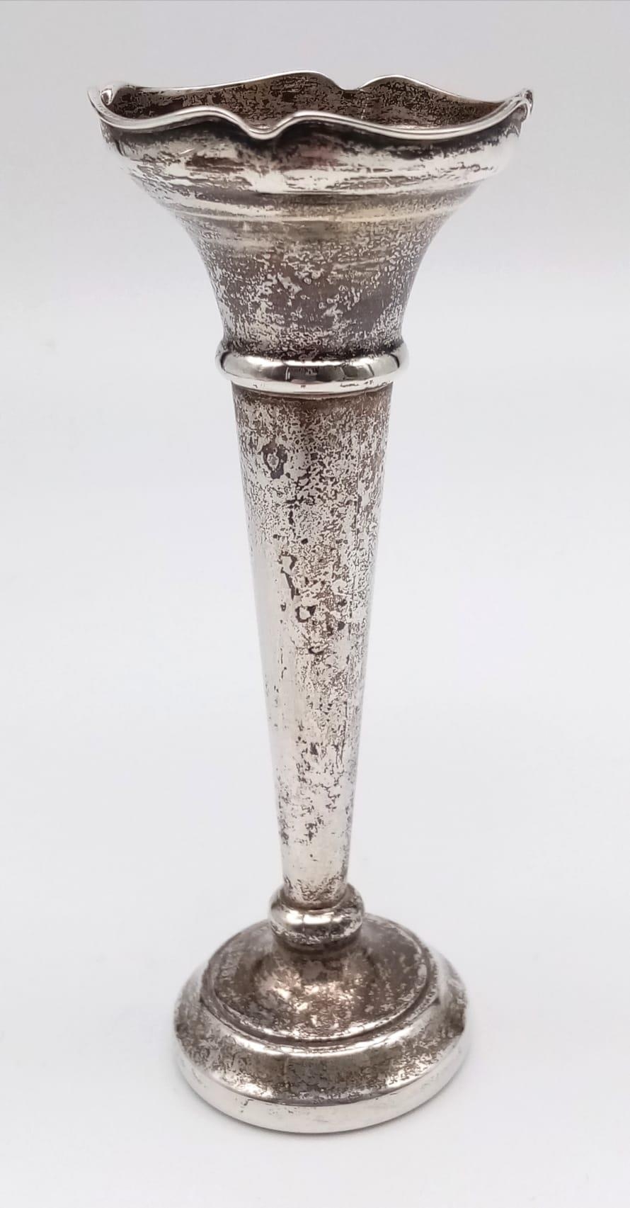 A Solid Silver Job Lot! To include: An Irish Georgian Milk Jug. Three early Birmingham vases. A - Image 12 of 25