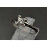 An 18K White Gold Diamond Solitaire Ring. 0.50ct. Size N. 4.7g.