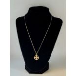 Vintage 9ct gold chain & 9ct gold fob pendant