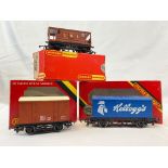 Three Hornby Railways Model Train Vans: R242 BR, R107 LMS Brake, R222 Kelloggs. As new, in