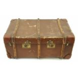 A Vintage Shipping Steamer Trunk. 30 x 47 x 75cm. As found.