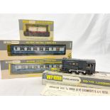 One Wrenn Model Diesel Electric Black. L.M.S Train - Plus Two Wrenn Model Train Coaches - Pullman