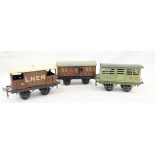 Three Vintage, Possibly Antique Metal Model Train Departments. Two are Hornby Series - the other