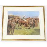 A Sir Alfred James Munnings 1904 Horse Artwork Print. Excellent quality reproduction. In frame -