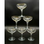 Six Original Babycham Glasses. Excellent condition. 11cm tall