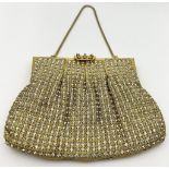 A VINTAGE EVENING BAG BY LESOIR OF HONG KONG 14X 19CM