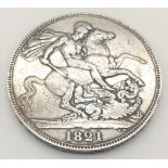 An 1821 George IV Silver Crown Coin. First year date of George IV silver crowns. Very fine condition