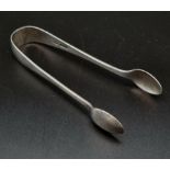 A Pair of Vintage Silver Sugar Tongs. Hallmarks for Sheffield. 11cm. 26.6g