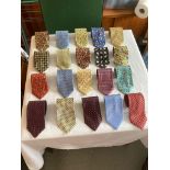 Selection of 20 top quality silk ties mostly by Cavenagh of London. New and unused condition.