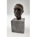 A Rare Vintage Desk Top Bronze Bust of Adolph Hitler signed T H Linz. Theodor Linz was a Nazi