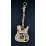 9k yellow gold guitar pendant, approx. 53mm, total weight 5.2 grams