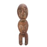 An 18th Century, rare, carved ivory, double headed, maternity, figure from Lega tribe, Congo.