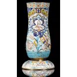 Magnificent Russian silver and enamel large cup vase Total weight: 171.57 grams. Dimensions: 11.