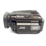 A Vintage JVC Everio Hard Disk Drive Camcorder. Comes with remote and extra battery.