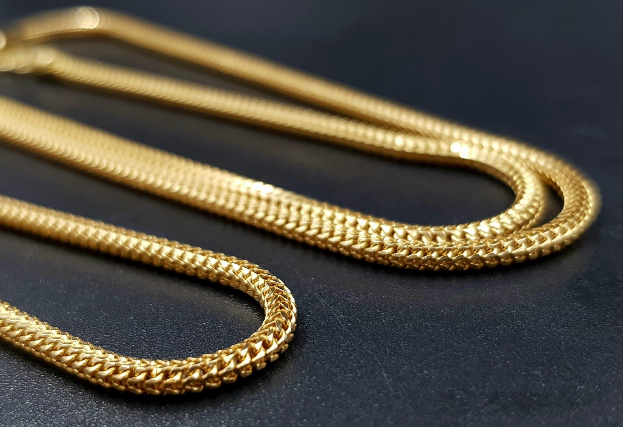 A 22k Yellow Gold Foxtail Link Chain. 56cm. 17g. - Image 2 of 4