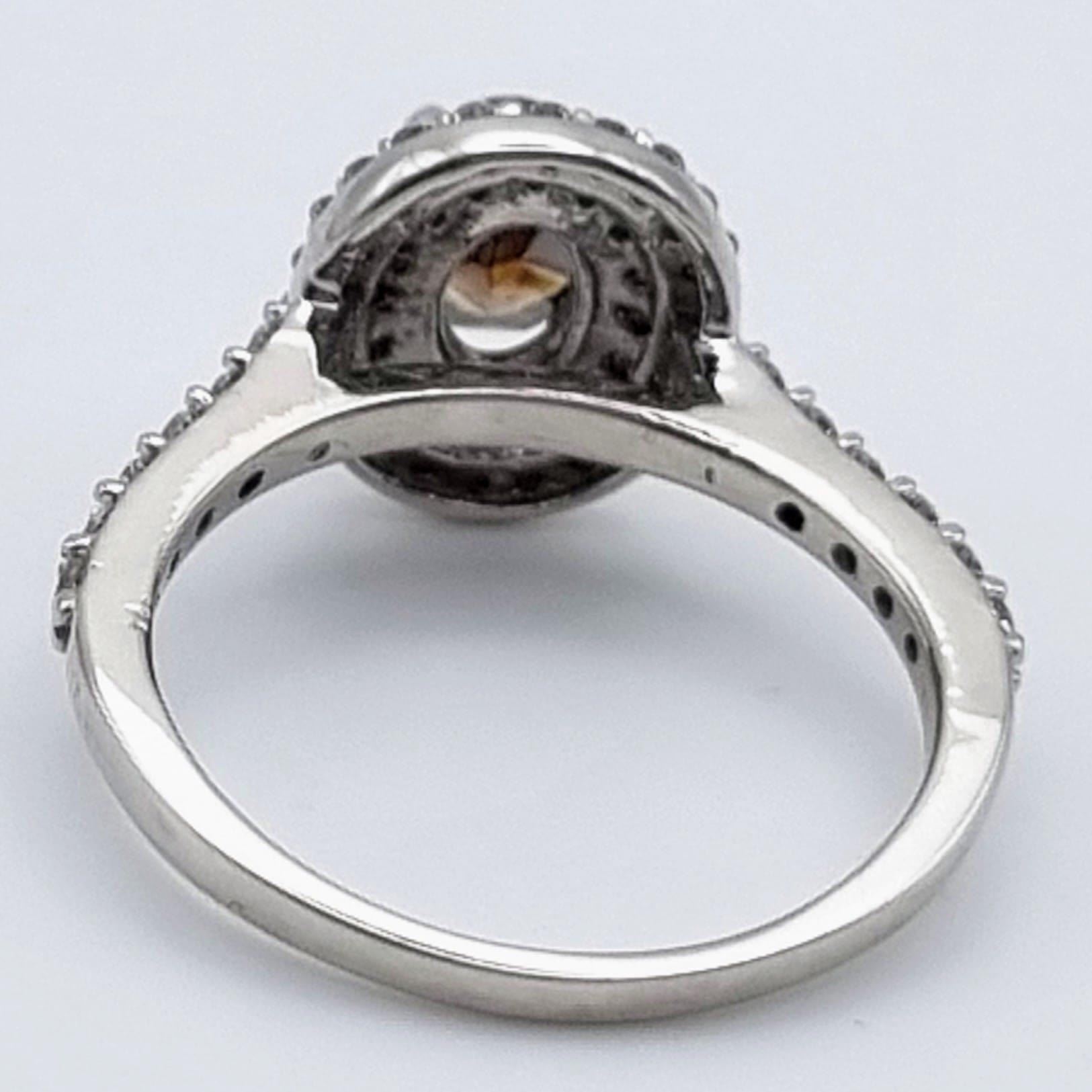 18K WHITE GOLD DIAMOND BAND RING 0.75CT SIZE S 11G. - Image 5 of 7