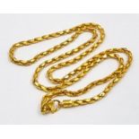 A Heavy 22K Yellow Gold Twisted Curb Link Chain. 70cm. 71.4g.