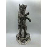 A 19th century German very large solid silver bear statue figure in Amazing condition. Fully