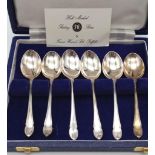A Set of Vintage Silver Teaspoons. Hall marks for Sheffield 1976 - Francis Howard. Five are
