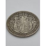 SILVER HALF CROWN 1912 in extra fine condition. Having bold and raised detail to both sides.