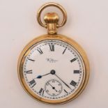 A Vintage Gold Plated Waltham Pocket Watch. Made in the USA with a Dennison case. Top winder in