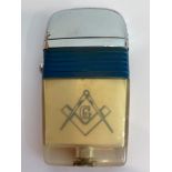 Rare vintage 1950/60?s SCRIPTO VU MASONIC lighter. Complete with original box and packaging.