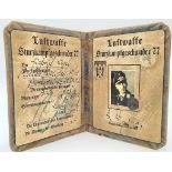 An Excellent condition WW2 German Luftwaffe Passbook/Identity Card with date stamp 1943