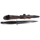 30cm Commando Knife in leather and Metal Sheath