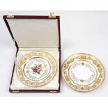 Two Arabic Decorative Plates - One a gift from His Royal Highness Sultan Bin Khalifa Nahyam. Comes