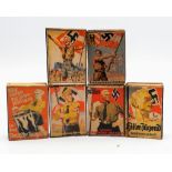 6 x WW2 German Hitler Youth Boxes of Matches. These were sold by the HJ on street corners etc to