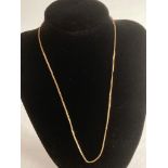 9 carat GOLD FOXTAIL CHAIN. 3.16 grams. 18? (45cm).