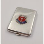 A VERY EARLY NAVAL WHITE METAL MATCH CASE. 30.7gms 6 x 4.5cms